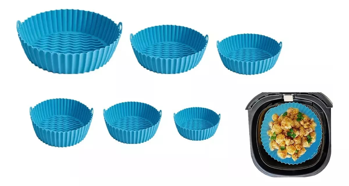 6 Bandejas De Silicona Para Air-fryer